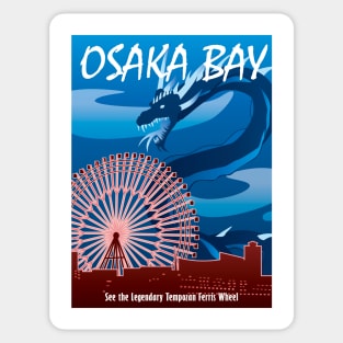 Osaka Bay Travel Poster Sticker